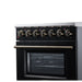 Forno Massimo 30 Inch Freestanding Electric Range, 5 Radiant Burners, 4.32 Cu. Ft. True Convection Oven, Air Fryer Kit, Black - FFSEL6020-30BLK