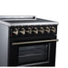Forno Massimo 30 Inch Freestanding Electric Range, 5 Radiant Burners, 4.32 Cu. Ft. True Convection Oven, Air Fryer Kit, Black - FFSEL6020-30BLK