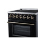 Forno Massimo 30 Inch Freestanding Electric Range, 5 Radiant Burners, 4.32 Cu. Ft. True Convection Oven, Air Fryer Kit, Black - FFSEL6020-30BLK