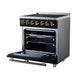 Forno Massimo 30 Inch Freestanding Electric Range, 5 Radiant Burners, 4.32 Cu. Ft. True Convection Oven, Air Fryer Kit, Black - FFSEL6020-30BLK