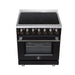 Forno Massimo 30 Inch Freestanding Electric Range, 5 Radiant Burners, 4.32 Cu. Ft. True Convection Oven, Air Fryer Kit, Black - FFSEL6020-30BLK
