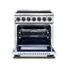 Forno Massimo 30 Inch Freestanding Electric Range, 5 Radiant Burners, 4.32 Cu. Ft. True Convection Oven, Air Fryer Kit, White - FFSEL6020-30WHT