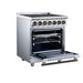 Forno Massimo 30 Inch Freestanding Electric Range, 5 Radiant Burners, 4.32 Cu. Ft. True Convection Oven, Air Fryer Kit, White - FFSEL6020-30WHT