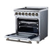 Forno Massimo 30 Inch Freestanding Electric Range, 5 Radiant Burners, 4.32 Cu. Ft. True Convection Oven, Air Fryer Kit, White - FFSEL6020-30WHT