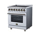Forno Massimo 30 Inch Freestanding Electric Range, 5 Radiant Burners, 4.32 Cu. Ft. True Convection Oven, Air Fryer Kit, White - FFSEL6020-30WHT