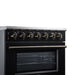 Forno Massimo 36 Inch Freestanding Electric Range, 5 Radiant Burners, 5.36 Cu. Ft. True Convection Oven, Air Fryer Kit, Black - FFSEL6020-36BLK
