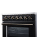 Forno Massimo 36 Inch Freestanding Electric Range, 5 Radiant Burners, 5.36 Cu. Ft. True Convection Oven, Air Fryer Kit, Black - FFSEL6020-36BLK