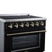 Forno Massimo 36 Inch Freestanding Electric Range, 5 Radiant Burners, 5.36 Cu. Ft. True Convection Oven, Air Fryer Kit, Black - FFSEL6020-36BLK