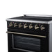 Forno Massimo 36 Inch Freestanding Electric Range, 5 Radiant Burners, 5.36 Cu. Ft. True Convection Oven, Air Fryer Kit, Black - FFSEL6020-36BLK