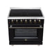 Forno Massimo 36 Inch Freestanding Electric Range, 5 Radiant Burners, 5.36 Cu. Ft. True Convection Oven, Air Fryer Kit, Black - FFSEL6020-36BLK