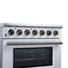 Forno Massimo 36 Inch Freestanding Electric Range, 5 Radiant Burners, 5.36 Cu. Ft. True Convection Oven, Air Fryer Kit, White - FFSEL6020-36WHT