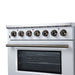 Forno Massimo 36 Inch Freestanding Electric Range, 5 Radiant Burners, 5.36 Cu. Ft. True Convection Oven, Air Fryer Kit, White - FFSEL6020-36WHT