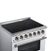 Forno Massimo 36 Inch Freestanding Electric Range, 5 Radiant Burners, 5.36 Cu. Ft. True Convection Oven, Air Fryer Kit, White - FFSEL6020-36WHT