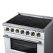 Forno Massimo 36 Inch Freestanding Electric Range, 5 Radiant Burners, 5.36 Cu. Ft. True Convection Oven, Air Fryer Kit, White - FFSEL6020-36WHT