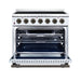 Forno Massimo 36 Inch Freestanding Electric Range, 5 Radiant Burners, 5.36 Cu. Ft. True Convection Oven, Air Fryer Kit, White - FFSEL6020-36WHT