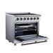 Forno Massimo 36 Inch Freestanding Electric Range, 5 Radiant Burners, 5.36 Cu. Ft. True Convection Oven, Air Fryer Kit, White - FFSEL6020-36WHT