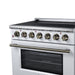 Forno Massimo 36 Inch Freestanding Electric Range, 5 Radiant Burners, 5.36 Cu. Ft. True Convection Oven, Air Fryer Kit, White - FFSEL6020-36WHT