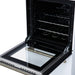Forno Pallerano 20 Inch Freestanding Electric Range in White with Antique Brass, Compact Design