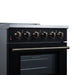 Forno Galiano 30 Inch Freestanding Electric Range, 4 Radiant Burners, 4.32 Cu. Ft. True Convection Oven, Air Fryer Kit, Black - FFSEL6083-30BLK