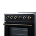 Forno Galiano 30 Inch Freestanding Electric Range, 4 Radiant Burners, 4.32 Cu. Ft. True Convection Oven, Air Fryer Kit, Black - FFSEL6083-30BLK