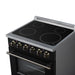 Forno Galiano 30 Inch Freestanding Electric Range, 4 Radiant Burners, 4.32 Cu. Ft. True Convection Oven, Air Fryer Kit, Black - FFSEL6083-30BLK