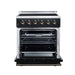 Forno Galiano 30 Inch Freestanding Electric Range, 4 Radiant Burners, 4.32 Cu. Ft. True Convection Oven, Air Fryer Kit, Black - FFSEL6083-30BLK