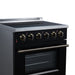 Forno Galiano 30 Inch Freestanding Electric Range, 4 Radiant Burners, 4.32 Cu. Ft. True Convection Oven, Air Fryer Kit, Black - FFSEL6083-30BLK