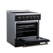 Forno Galiano 30 Inch Freestanding Electric Range, 4 Radiant Burners, 4.32 Cu. Ft. True Convection Oven, Air Fryer Kit, Black - FFSEL6083-30BLK