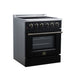 Forno Galiano 30 Inch Freestanding Electric Range, 4 Radiant Burners, 4.32 Cu. Ft. True Convection Oven, Air Fryer Kit, Black - FFSEL6083-30BLK