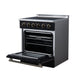 Forno Galiano 30 Inch Freestanding Electric Range, 4 Radiant Burners, 4.32 Cu. Ft. True Convection Oven, Air Fryer Kit, Black - FFSEL6083-30BLK