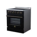 Forno Galiano 30 Inch Freestanding Electric Range, 4 Radiant Burners, 4.32 Cu. Ft. True Convection Oven, Air Fryer Kit, Black - FFSEL6083-30BLK