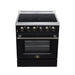 Forno Galiano 30 Inch Freestanding Electric Range, 4 Radiant Burners, 4.32 Cu. Ft. True Convection Oven, Air Fryer Kit, Black - FFSEL6083-30BLK