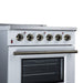 Forno Galiano 30 Inch Freestanding Electric Range, 4 Radiant Burners, 4.32 Cu. Ft. True Convection Oven, Air Fryer Kit, White - FFSEL6083-30WHT