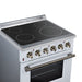 Forno Galiano 30 Inch Freestanding Electric Range, 4 Radiant Burners, 4.32 Cu. Ft. True Convection Oven, Air Fryer Kit, White - FFSEL6083-30WHT