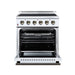 Forno Galiano 30 Inch Freestanding Electric Range, 4 Radiant Burners, 4.32 Cu. Ft. True Convection Oven, Air Fryer Kit, White - FFSEL6083-30WHT