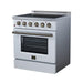 Forno Galiano 30 Inch Freestanding Electric Range, 4 Radiant Burners, 4.32 Cu. Ft. True Convection Oven, Air Fryer Kit, White - FFSEL6083-30WHT