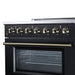 Forno Galiano 36 Inch Freestanding Electric Range, 5 Radiant Burners, 5.36 Cu. Ft. True Convection Oven, Air Fryer Kit, Black - FFSEL6083-36BLK