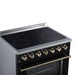 Forno Galiano 36 Inch Freestanding Electric Range, 5 Radiant Burners, 5.36 Cu. Ft. True Convection Oven, Air Fryer Kit, Black - FFSEL6083-36BLK