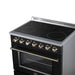 Forno Galiano 36 Inch Freestanding Electric Range, 5 Radiant Burners, 5.36 Cu. Ft. True Convection Oven, Air Fryer Kit, Black - FFSEL6083-36BLK