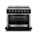 Forno Galiano 36 Inch Freestanding Electric Range, 5 Radiant Burners, 5.36 Cu. Ft. True Convection Oven, Air Fryer Kit, Black - FFSEL6083-36BLK