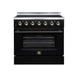 Forno Galiano 36 Inch Freestanding Electric Range, 5 Radiant Burners, 5.36 Cu. Ft. True Convection Oven, Air Fryer Kit, Black - FFSEL6083-36BLK