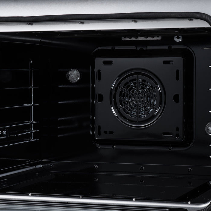 Forno Galiano 36 Inch Freestanding Electric Range, 5 Radiant Burners, 5.36 Cu. Ft. True Convection Oven, Air Fryer Kit, White - FFSEL6083-36WHT