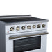 Forno Galiano 36 Inch Freestanding Electric Range, 5 Radiant Burners, 5.36 Cu. Ft. True Convection Oven, Air Fryer Kit, White - FFSEL6083-36WHT