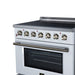 Forno Galiano 36 Inch Freestanding Electric Range, 5 Radiant Burners, 5.36 Cu. Ft. True Convection Oven, Air Fryer Kit, White - FFSEL6083-36WHT