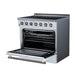 Forno Galiano 36 Inch Freestanding Electric Range, 5 Radiant Burners, 5.36 Cu. Ft. True Convection Oven, Air Fryer Kit, White - FFSEL6083-36WHT