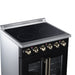 Forno Galiano 30 Inch French Door Electric Range, 4 Radiant Burners, 4.32 Cu. Ft. True Convection Oven, Air Fryer Kit, Black - FFSEL6917-30BLK
