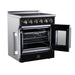Forno Galiano 30 Inch French Door Electric Range, 4 Radiant Burners, 4.32 Cu. Ft. True Convection Oven, Air Fryer Kit, Black - FFSEL6917-30BLK