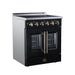 Forno Galiano 30 Inch French Door Electric Range, 4 Radiant Burners, 4.32 Cu. Ft. True Convection Oven, Air Fryer Kit, Black - FFSEL6917-30BLK