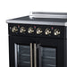 Forno Galiano 30 Inch French Door Electric Range, 4 Radiant Burners, 4.32 Cu. Ft. True Convection Oven, Air Fryer Kit, Black - FFSEL6917-30BLK