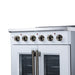 Forno Galiano 30 Inch French Door Electric Range, 4 Radiant Burners, 4.32 Cu. Ft. True Convection Oven, Air Fryer Kit, White - FFSEL6917-30WHT